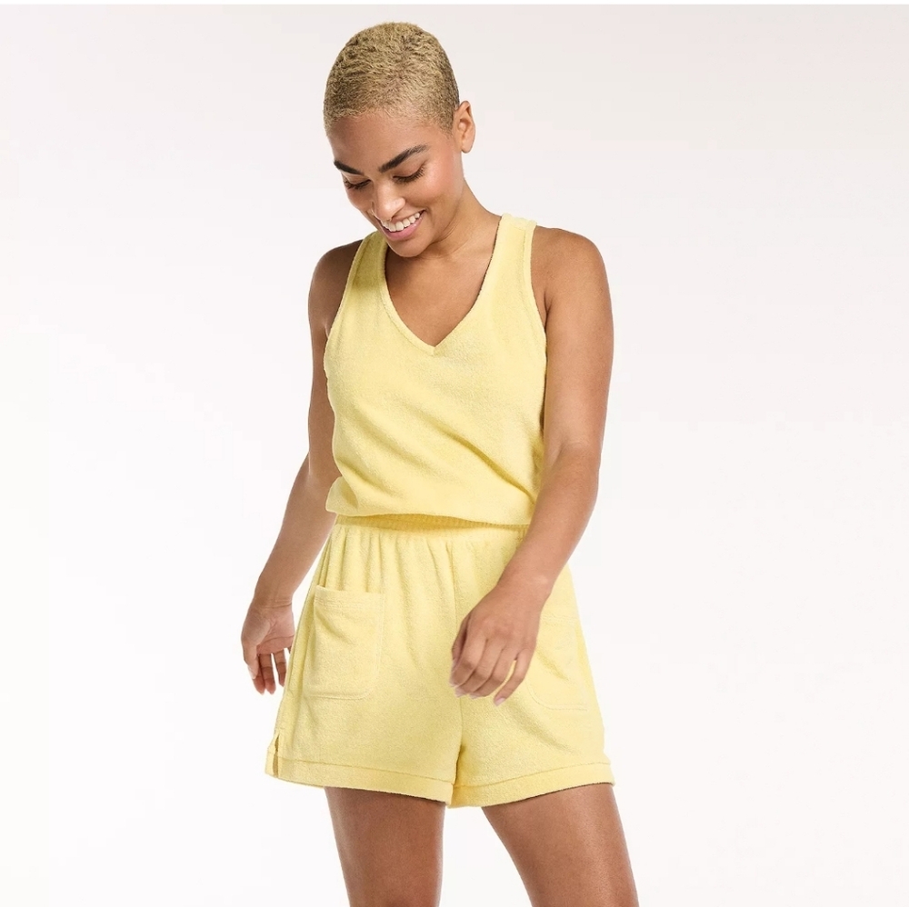 FLX Sunny Yellow Women's "Terry Cloth" Leisure Jumper NWT